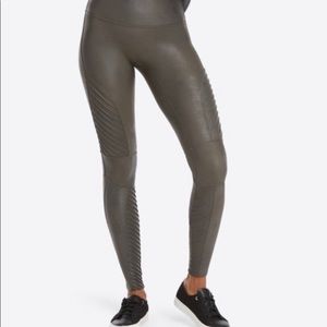 SPANX Faux Leather Moto Leggings